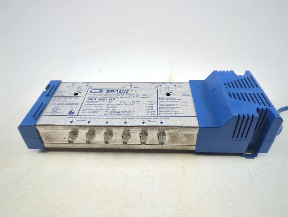Spaun SMS 5601 NF DuoSAT Kompakt Multischalter für 4 SAT IF Signale & Terrestrisch - Bild 2 von 4