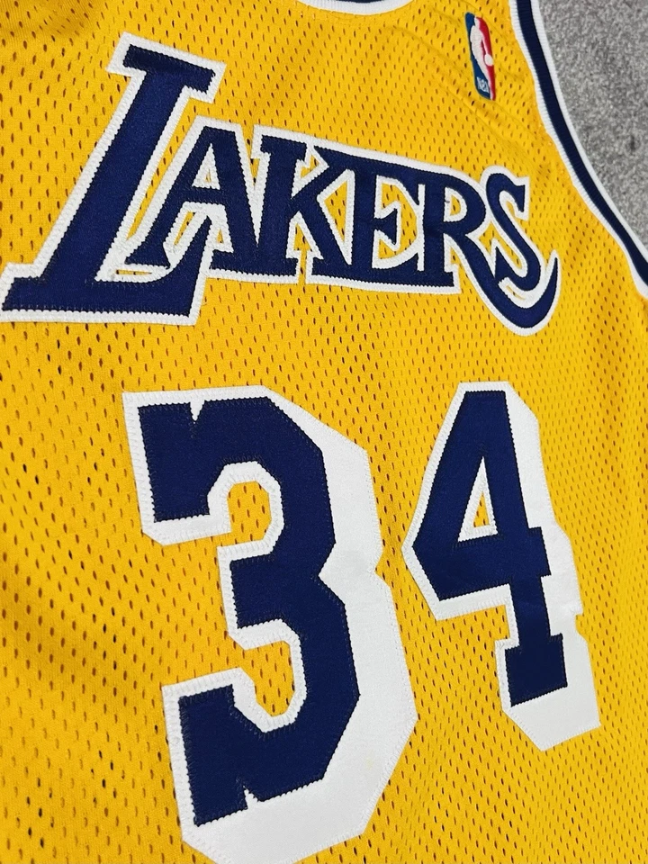 Champion Shaquille O'Neal Los Angeles Lakers Jersey Size 48 True Vintage NBA 90s - Image 3 of 4