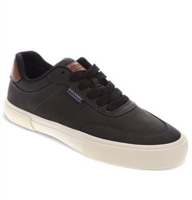 Dockers Men's Marco Synthetic Leather Casual Lace Up Sneakers Black Size 8 $55