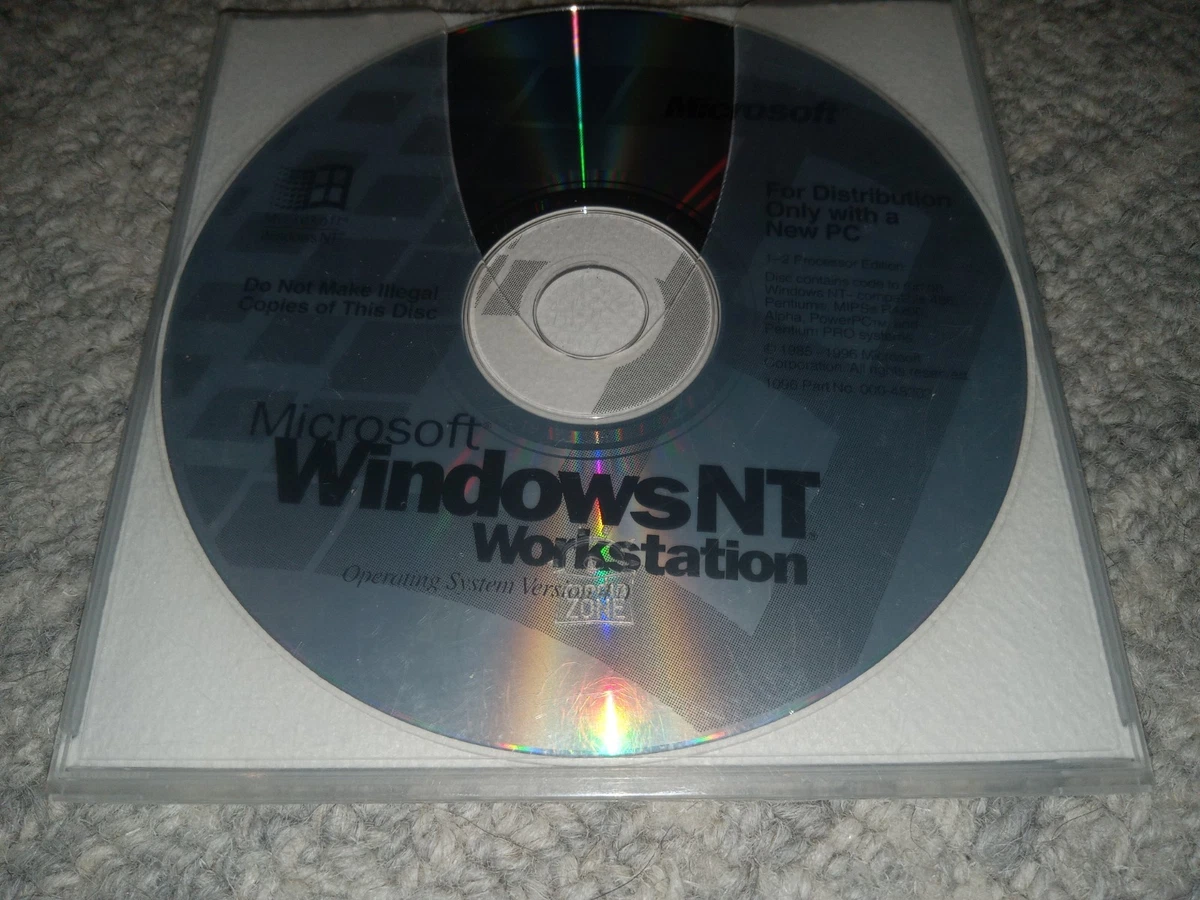 Microsoft Windows NT Operating Systems Software CDs - English
