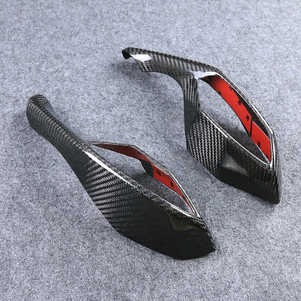 For Yamaha YZF R1/ R1M/ R6 Rear View Mirrors Turn Signal Lamp Carbon Fiber Cover - Image 3 of 4