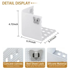 Universal Corner Bed Sheet Holder: Secure Fit with Locks & Non-Slip Fasteners