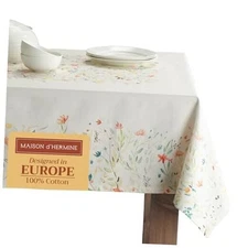  Table Cloth Rectangle Table 100% Cotton 140" x 70" (Rectangular) 06 - Colmar