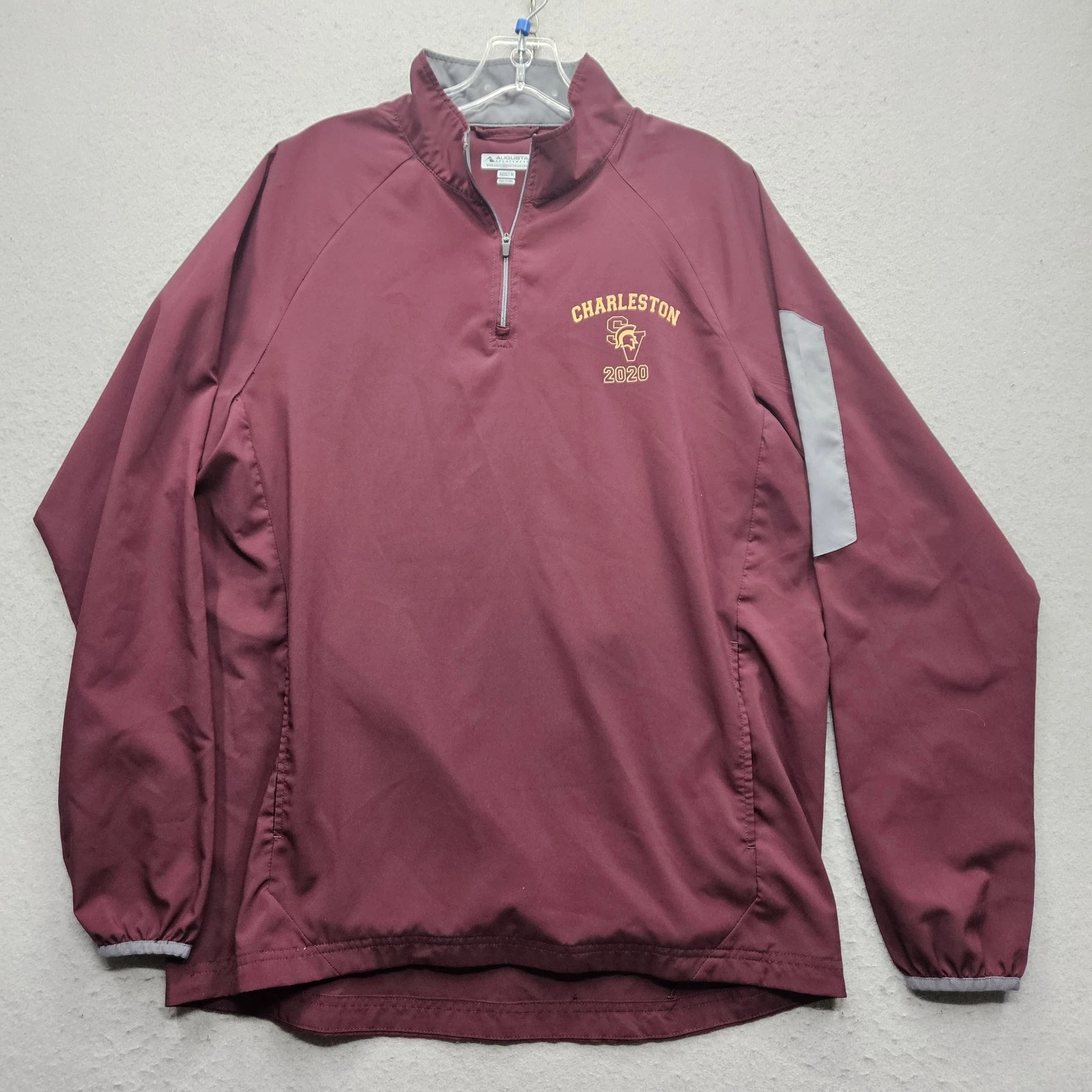 Augusta Sportswear Charleston 2020 Men's Medium Maroon 1/4 Zip Windbreaker