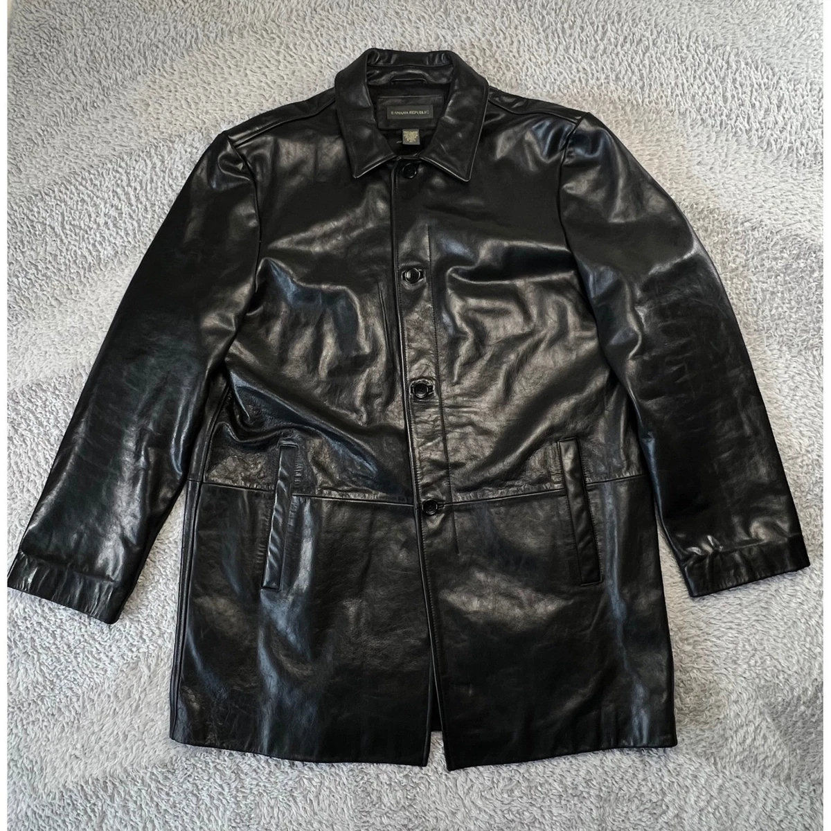 Banana Republic Leather Outer Shell Coats, Jackets & Vests Trench