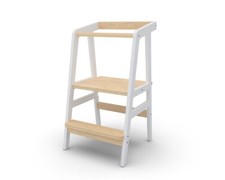 Kitchen helper tower Toddler step stool Montessori learning stool