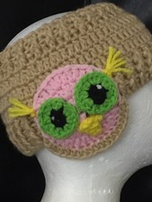 Owl Headband Crocheted, Winter Accessory, Ear Warmer, Knit Headband, Earmuffs