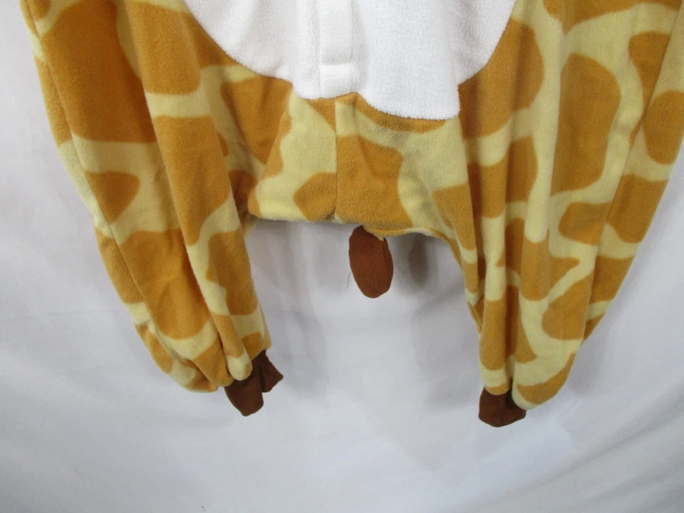 长颈鹿服装女式小号 4-6 联合西装宽松连体连帽纽扣羊毛 — 第 4/4 张图片