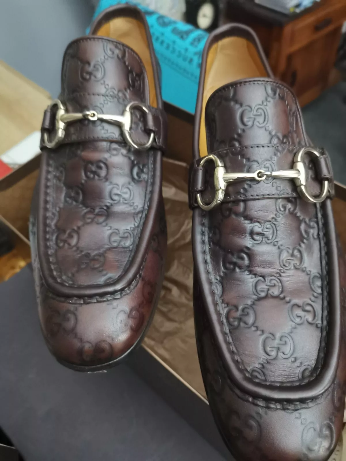 CHAUSSURE À ENFILER GUCCI TOM FORD ERA GUCCISIMA CUIR PLAYBOY HORSEBIT UK8 EU42 NEUVE AVEC ÉTIQUETTE 