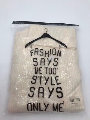 Fashion Says 'Me Too' Style Says 'Only Me' Sweater Dress Women's XL Ivory Ribbed | eBay Fashion Says 'Me Too' Style Says 'Only Me' Sweater Dress Women's XL Ivory Ribbed | eBay