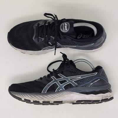 Asics Womens Gel Nimbus 23 1012A885 Black White Running Shoes Sneakers Size 11