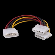 10x 4pin PSW Power Splitter Cable LP4 Molex 1 to 2 Male to Female Cable Y Shape