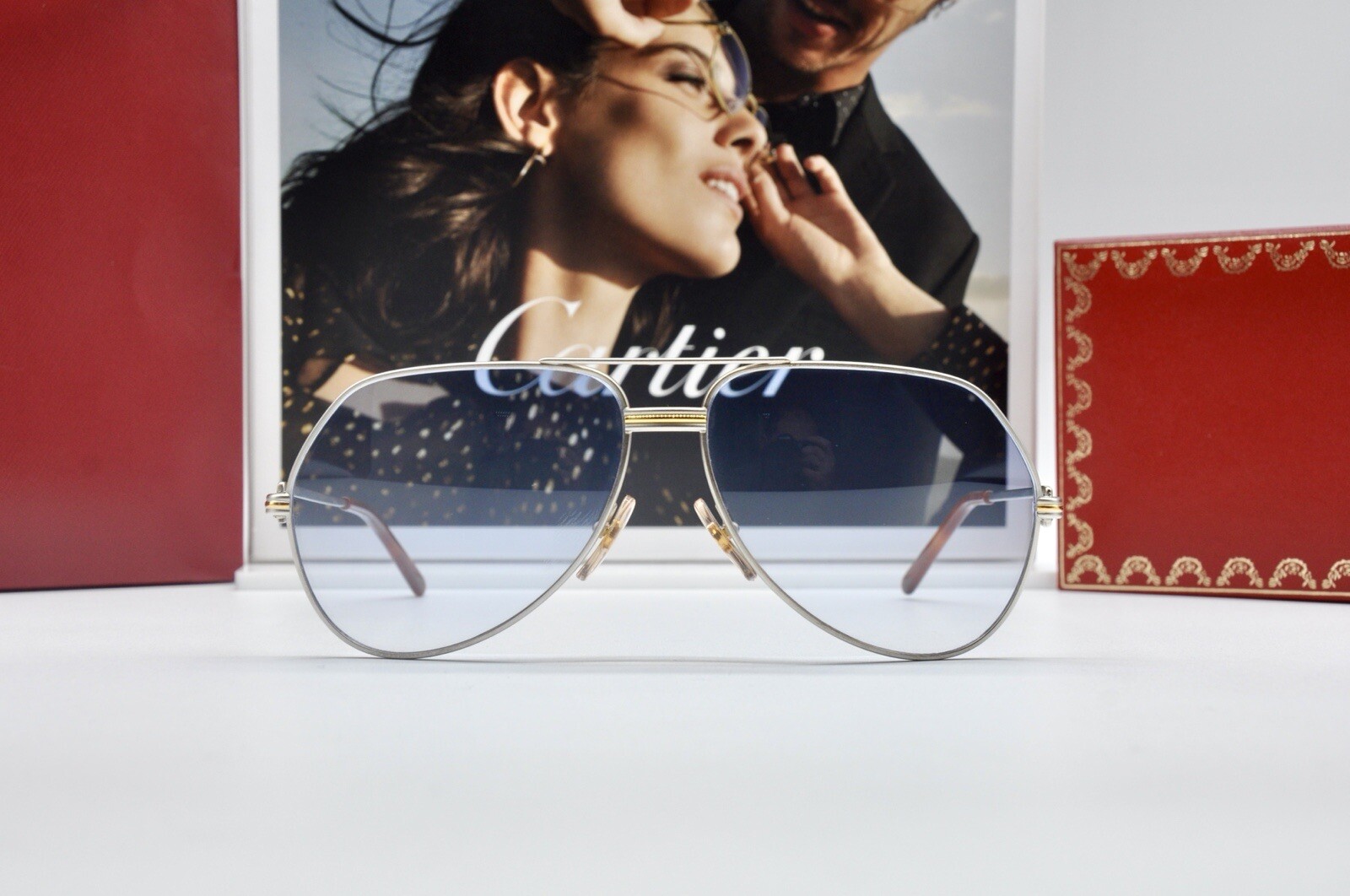 Vintage CARTIER occhiali 80's TItanium Santos golden… Gem