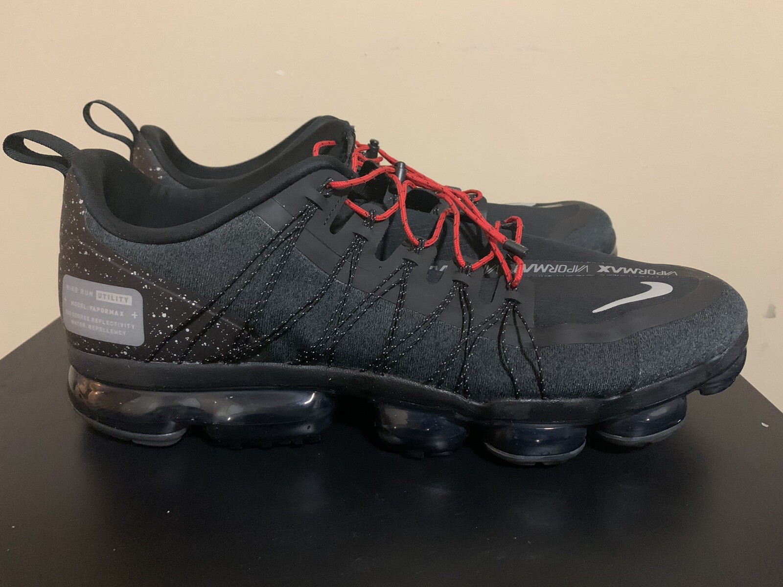 nike air vapormax run utility black reflect silver