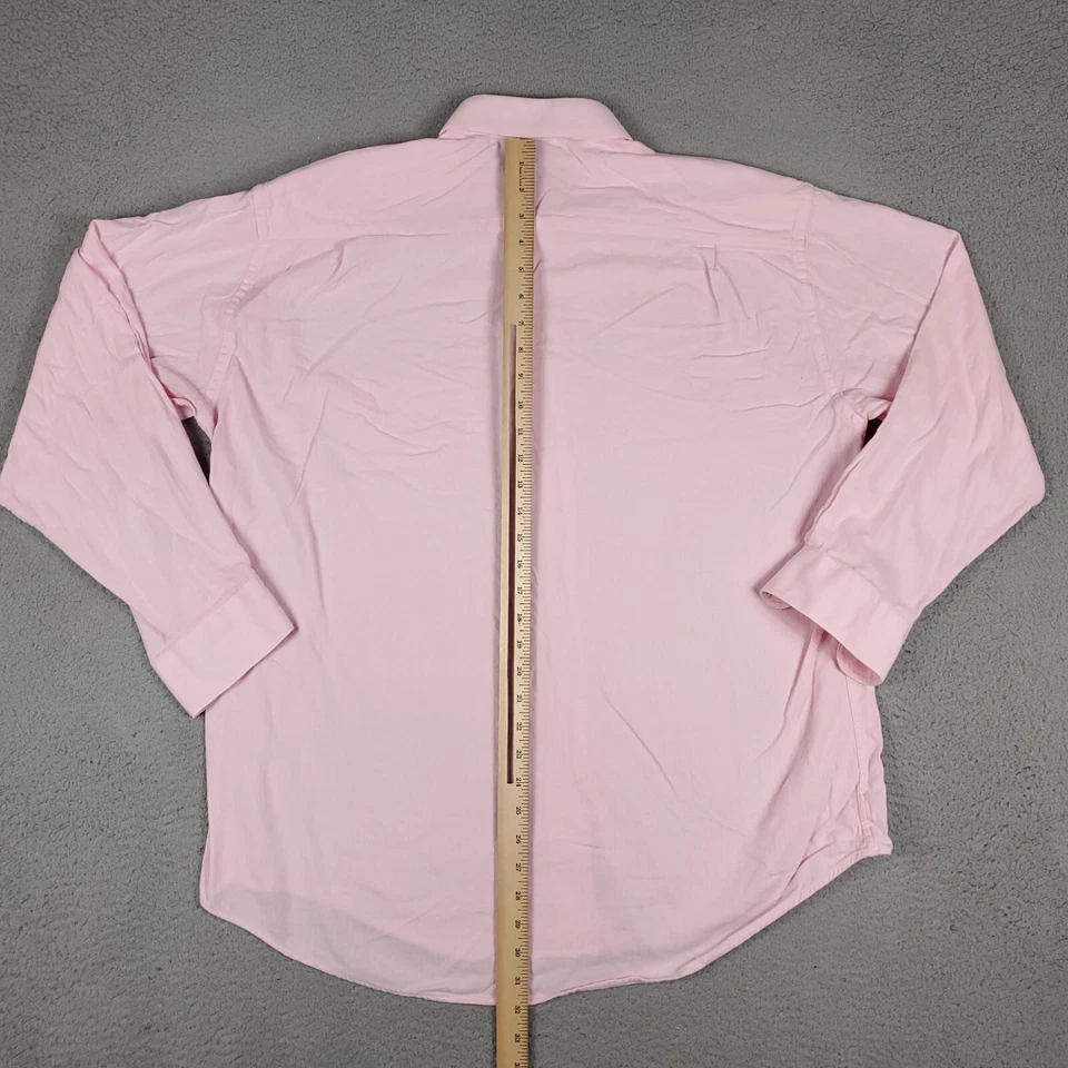 Camisa de vestir Jhane Barnes talla 17-34/35 rosa manga larga abotonada Foto 4 de 4