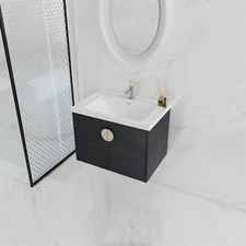 Modern 24" 28" Bathroom Vanity Cabinet with Sink Wall Mounted Storage Cabinet