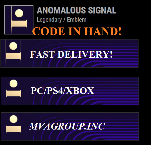 Destiny 2 ANOMALOUS SIGNAL EMBLEM PS4 Xbox PC Fast Delivery EBay