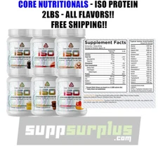 Core Nutritionals ISO Whey Protein - 24gm Isolate Whey Protein 2LBs All Flavors