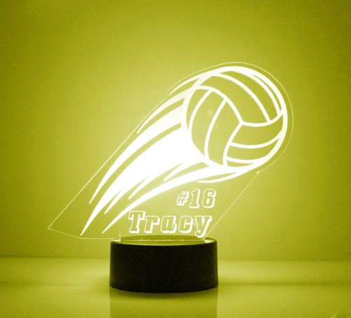 Volleyball LED Acrylic Night Light - Personalize Free, Custom Gift, With remote - Picture 10 of 10