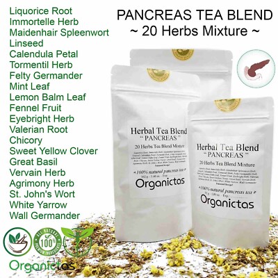 Herbal PANCREAS TEA Natural Organic 20 Herbs Formula PANCREATIC Care & Suppport