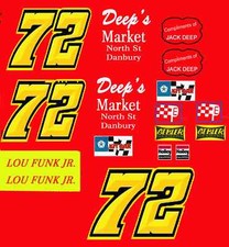  72 LOU FUNK jr. Deep's Market 1/64th Waterslide Decals