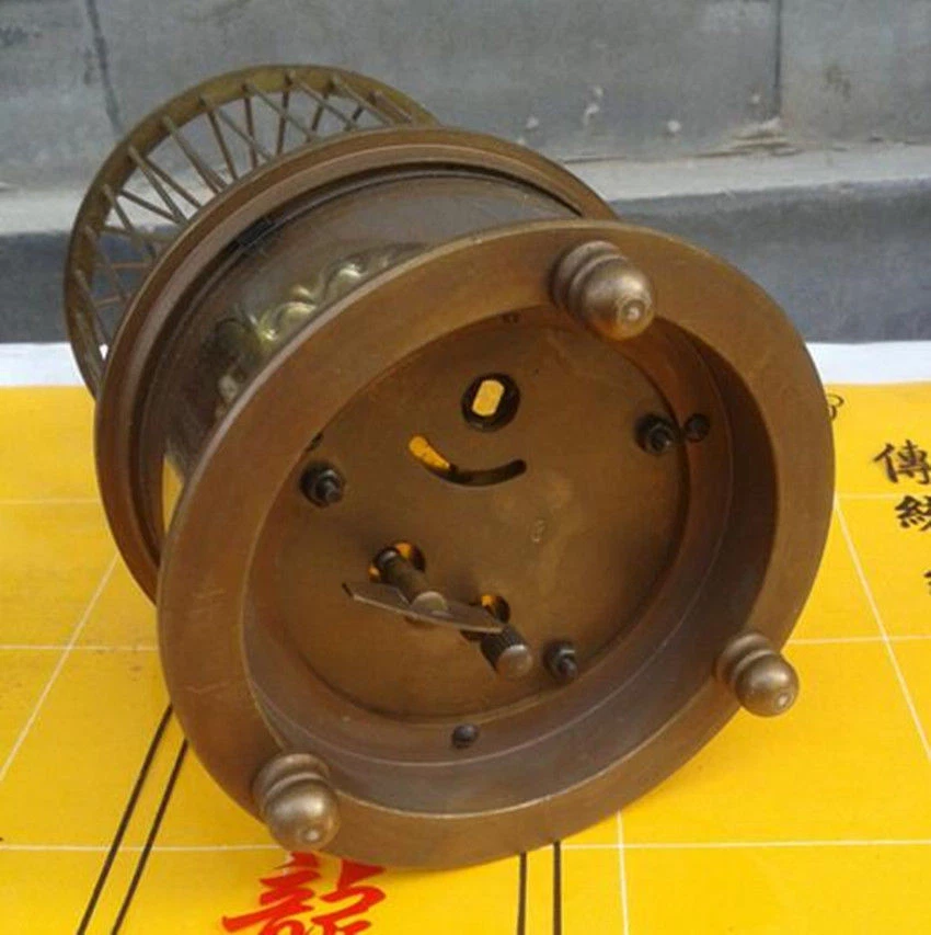 Rare Brass Birdcage Mechanical Table Clock - Image 4 of 4