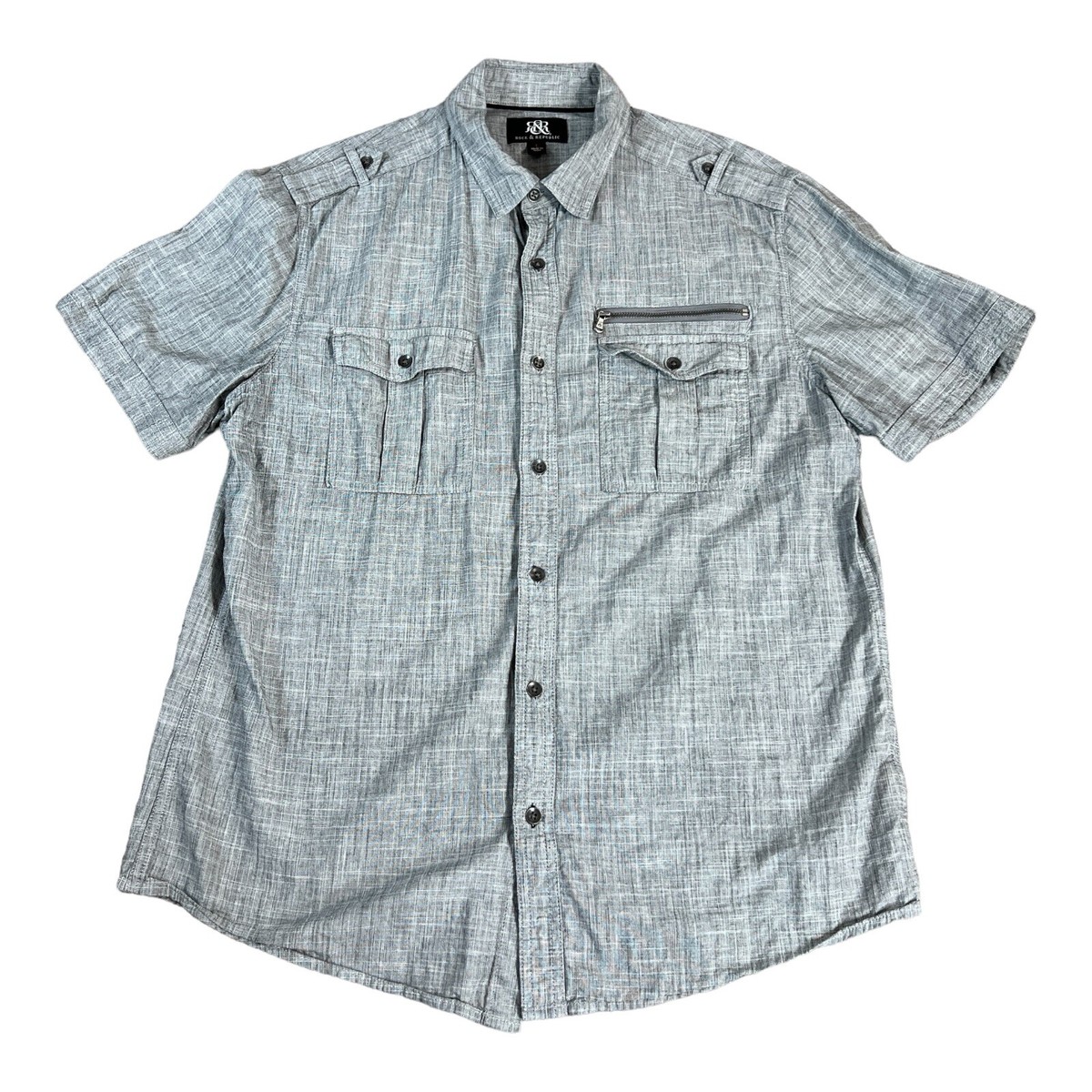 Chemise Courte Homme Rock And Republic - Taille S, Vert, 74% Coton - Neuf Sans étiquettes