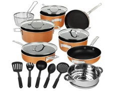 Gotham Steel Stackmaster Deluxe 17 Piece Stackable Nonstick  Pots & Pans Set
