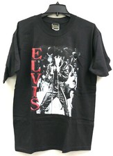 ELVIS Presley Vintage Adult T-Shirt Black Large NEW Pre-owned