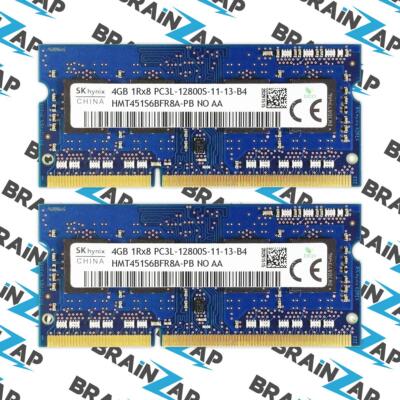 8GB (2x 4GB) DDR3 RAM Hynix HMT451S6BFR8A-PB SO-DIMM - 1Rx8 PC3L-12800S-11-13-B4