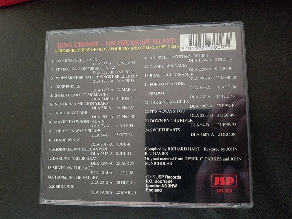Bing Crosby On Treasure Island CD UK Jsp JSPCD703 - Bild 2 von 4