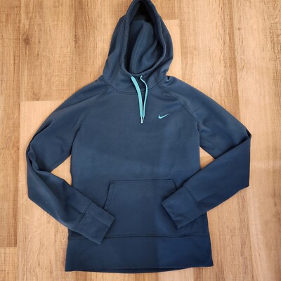 Nike Women's Therma-Fit Hoodie Sweatshirt Blue, Size Athletic 