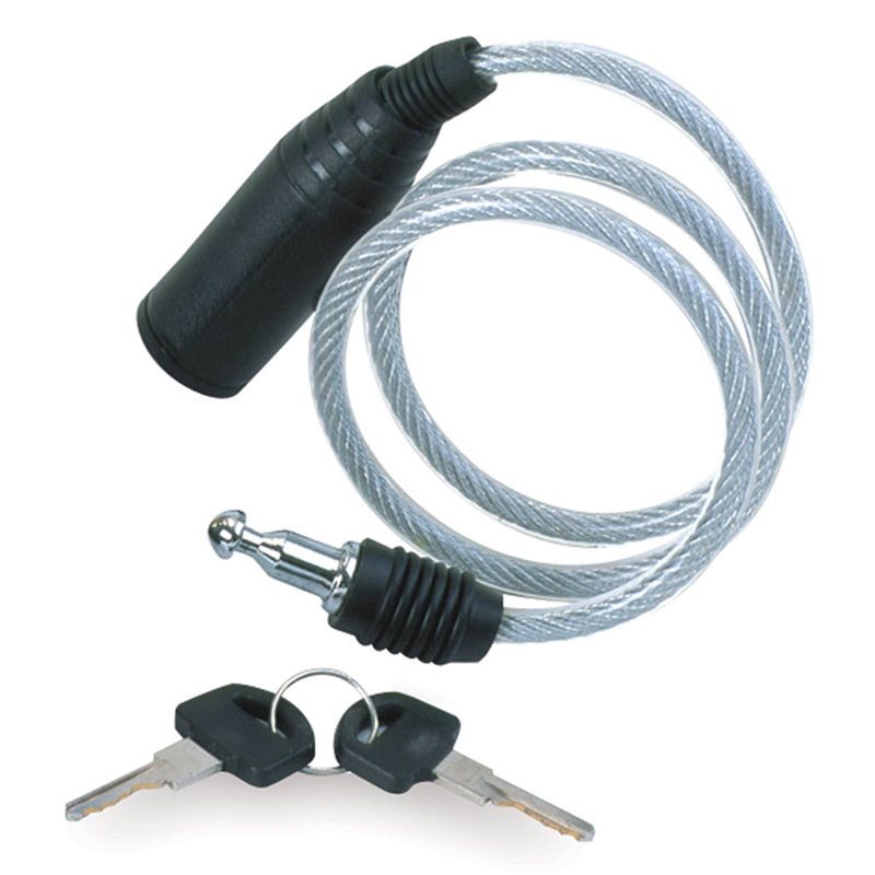Oxford Bumper Cable Lock Helmet Clothing Security Silver OF01 T