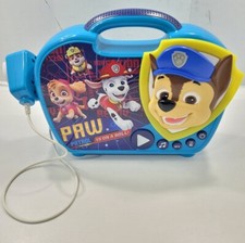 PAW PATROL SING ALONG KARAOKE BOOMBOX WITH MICROPHONE LIGHTS BLUE TESTED-
