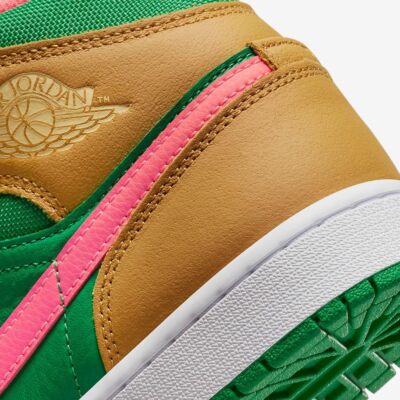 Nike Air Jordan 1 Mid Wheat and Water Melon Chutney and Lucky