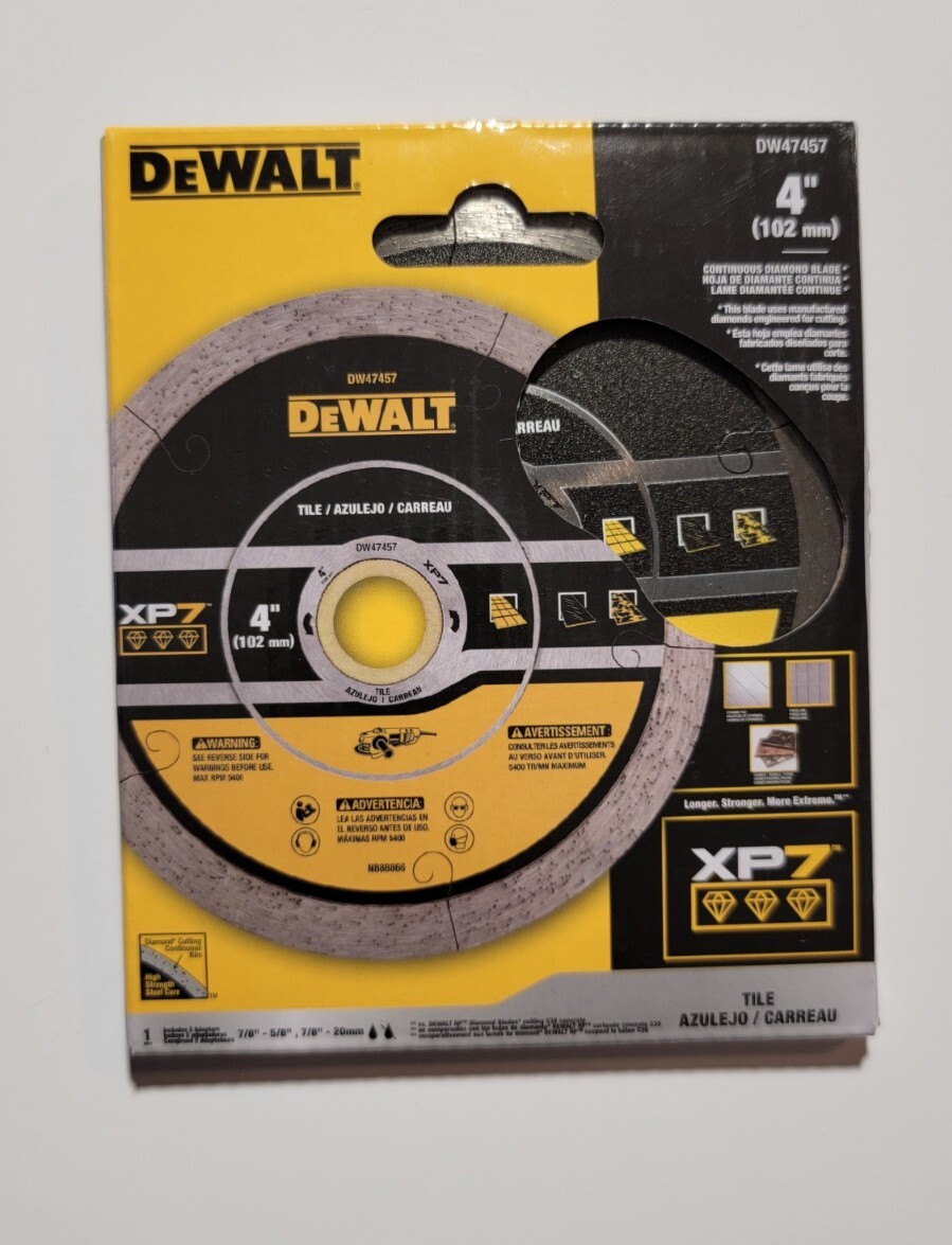 DeWalt DW47457 4 in. XP7 Tile Diamond Blade New