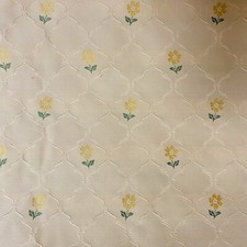 Moroccan Yellow Floral Trellis Pattern Curtain Fabric Material 137cm wide BR201