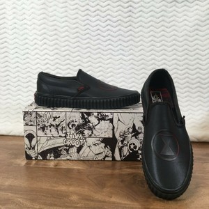 black vans slip ons size 5