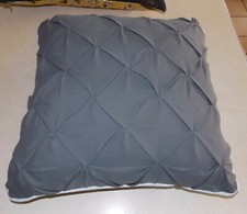 Gray Tufted Decorative Throw Pillow 18 x 18