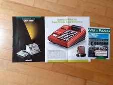 Dépliant registratori cassa: Olivetti CRF 1000 e Sarema - 1992 vintage