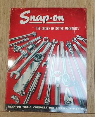 Snap-On Blechschild ''The Choice of Better Mechanics'' (30 x 40 cm) - gebraucht