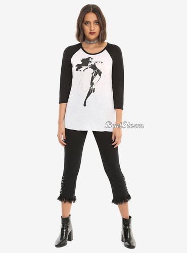DC Comics Wonder Woman Gold Lasso of Truth Raglan top blouse Juniors M L NWT