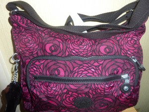 Kipling Tiana Rosa Bolsa cruzada de pr de flujo 24X27X10.5cm BNWT | eBay