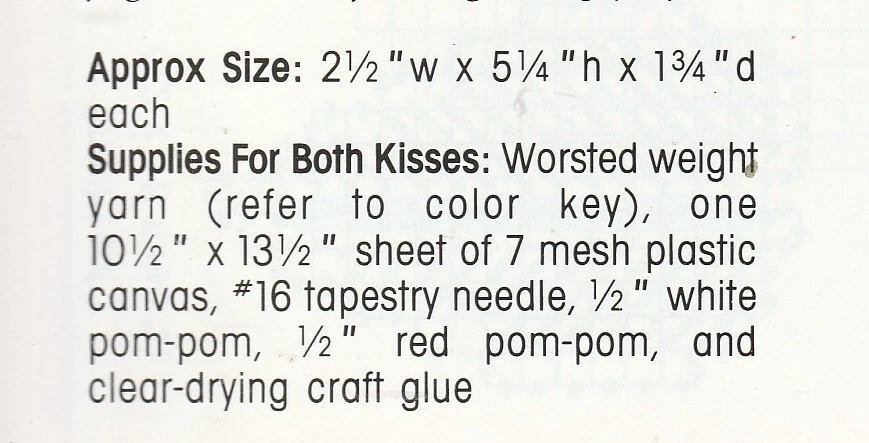 Christmas Kisses - 2-1/2"w x 5-1/4"h x 12-3/4"d - Plastic Canvas Pattern ONLY - Image 2 of 2