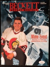 Radek Bonk Ottawa Senators Signed Beckett Magazine JSA Authenticated