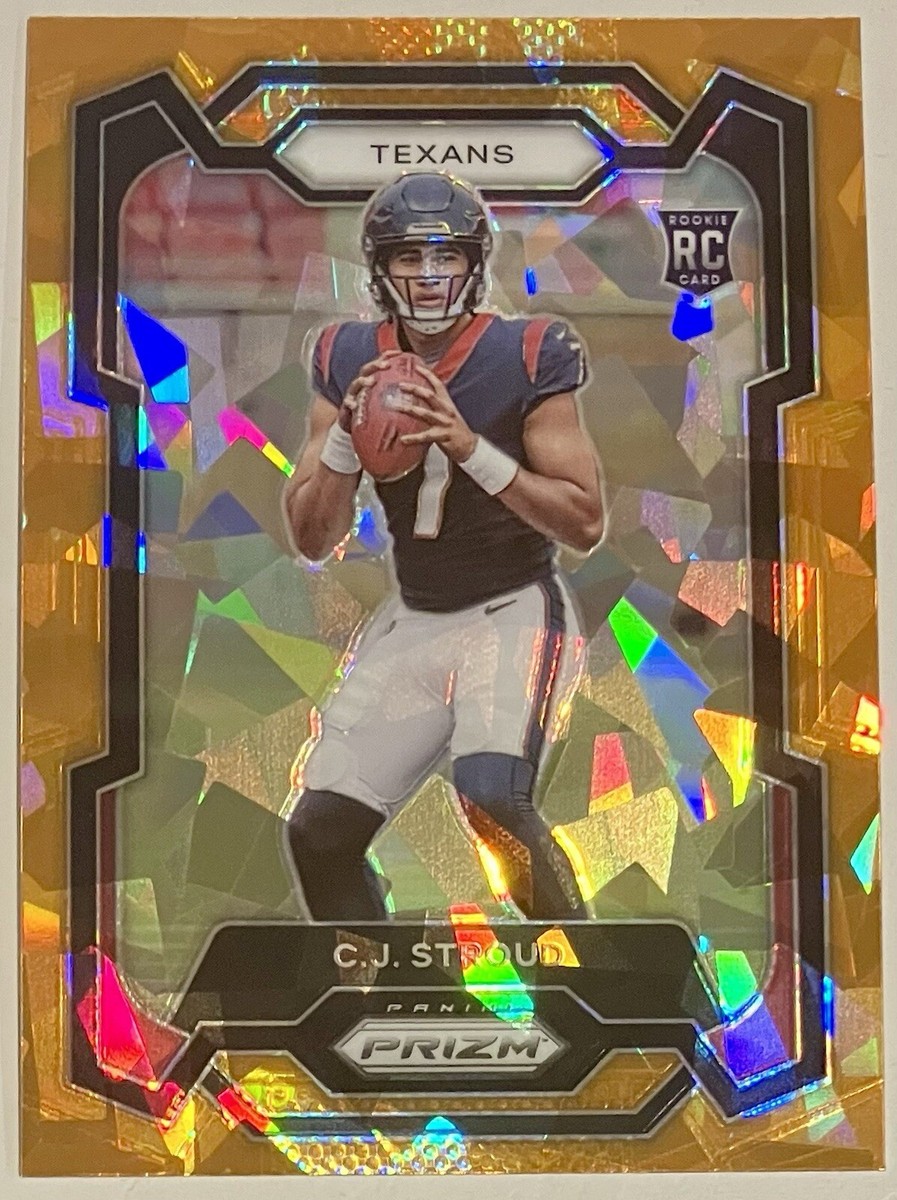 CJ Stroud 2023 Panini Prizm Orange Cracked Ice SP RC Texans | eBay