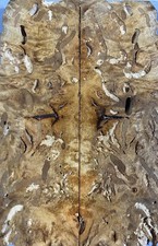 Knife Scales Worm-hole Golden Camphor Wood Bookmatched Handles 5.2"x3.2"x0.4"