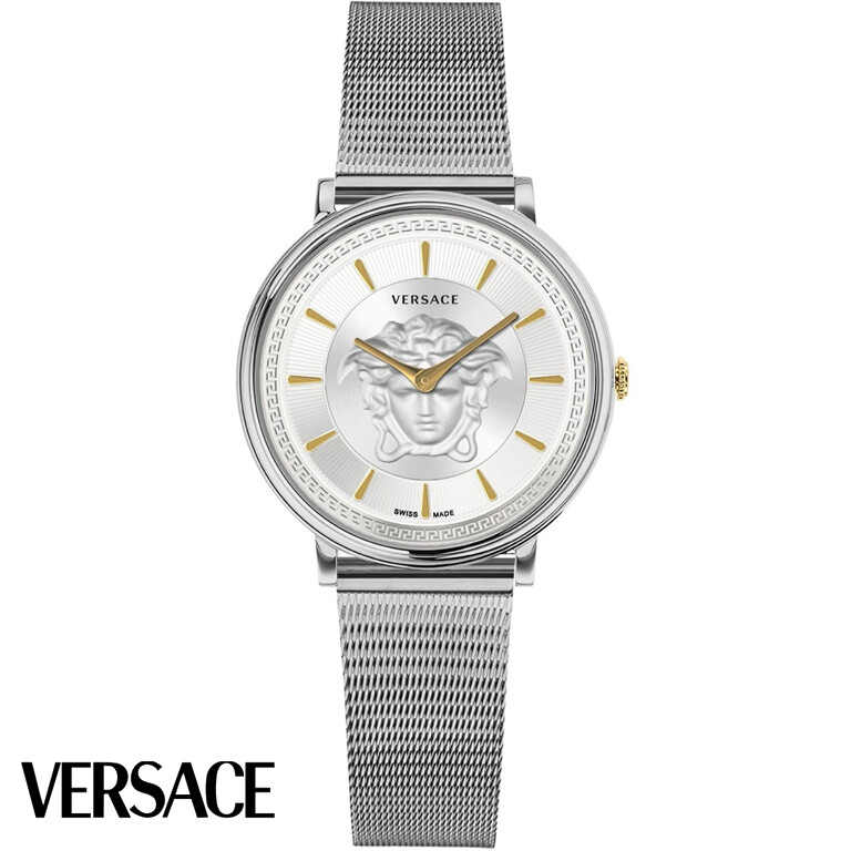 Versace VE8102019 V-Circle Lady white silver Stainless Steel  display picture 1
