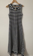 J Crew Striped Maxi Dress NEW XS Navy Sleeveless Classic Beach Resort Vacation