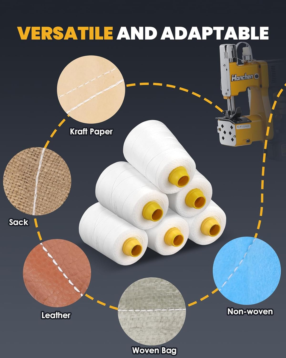 Heavy-Duty Sewing Thread Pool, 6-Stranded Chemical Fiber